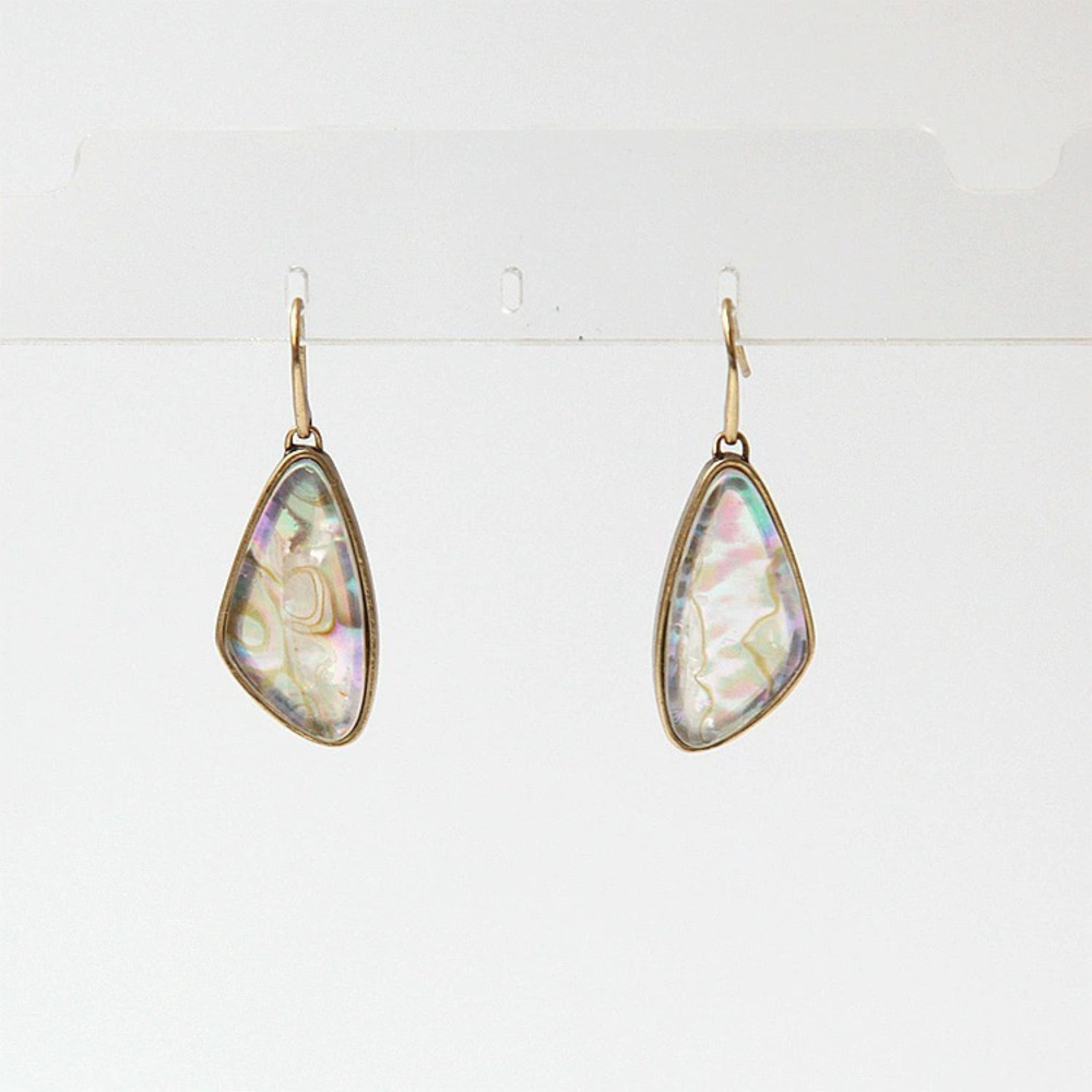 Kendra Scott Antique Gold White Abalone Shell Earrings